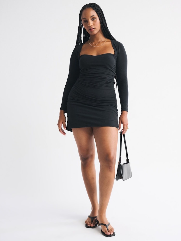abercrombie long sleeve mini dress Women's Long-Sleeve Plunge Wrap Mini Dress | Women's Sale
