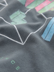 Charcoal Grey Tetris Short Sleeve T-Shirt (3-16yrs) - Image 4 of 4