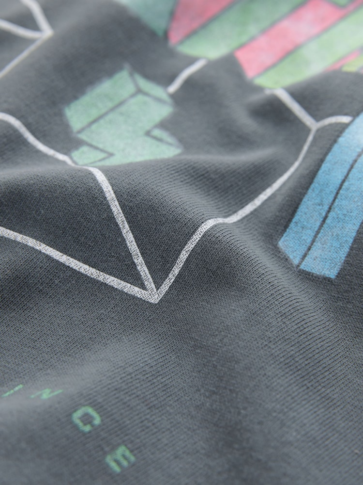 Charcoal Grey Tetris Short Sleeve T-Shirt (3-16yrs) - Image 4 of 4 Charcoal Grey Tetris Short Sleeve T-Shirt (3-16yrs) - Image 4 of 4