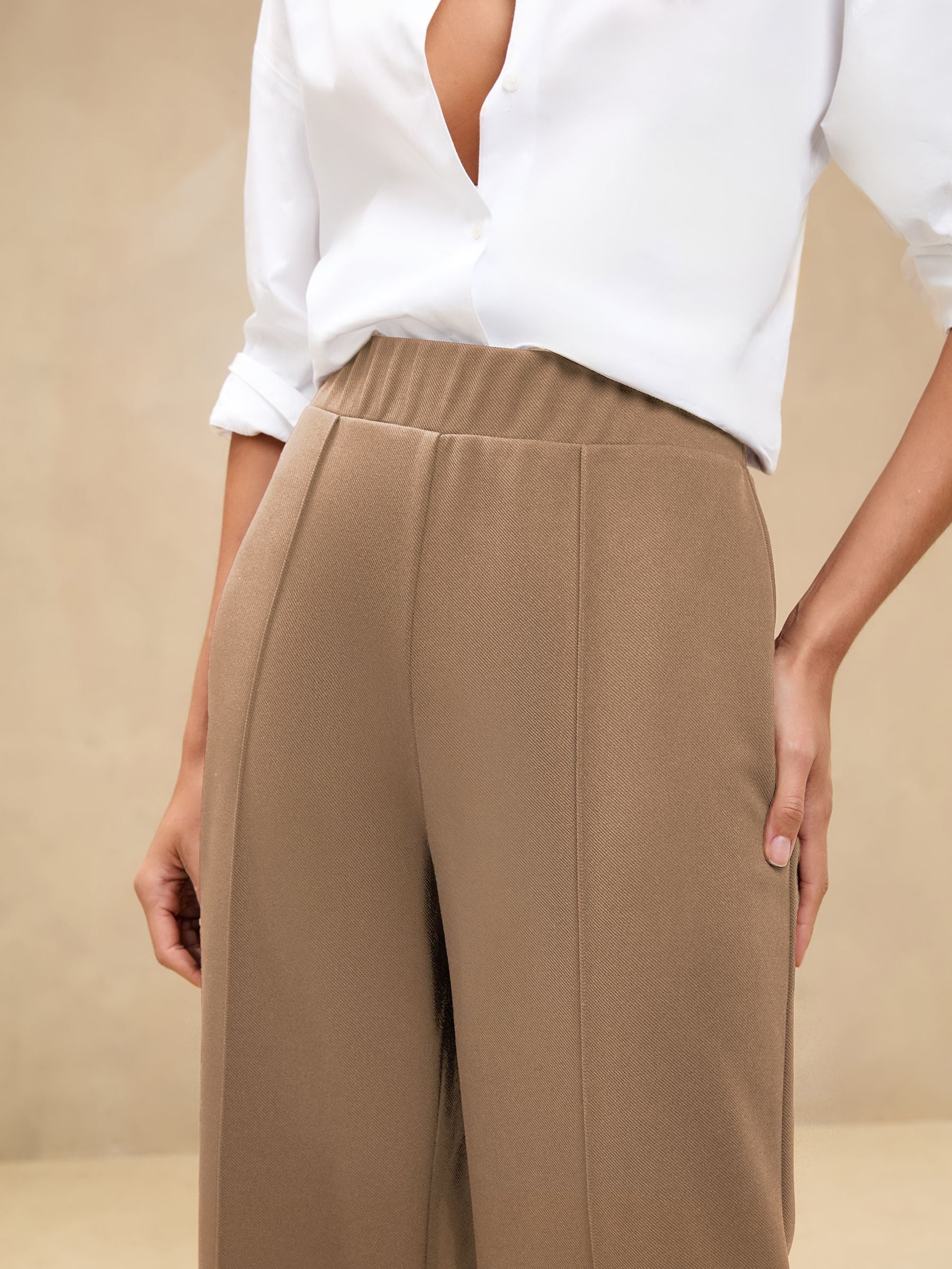 Buy Lipsy Neutral High Waist Wide Leg Trousers from Next USA