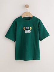 Green Back Print Star Wars T-Shirt (3-16yrs) - Image 1 of 5