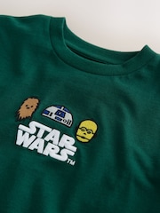 Green Back Print Star Wars T-Shirt (3-16yrs) - Image 4 of 5