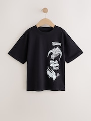 Musta/Valkoinen - Dungeons & Dragons -printtipaita, lyhythihainen (8-16vuotta) - Kuva 1 / 4