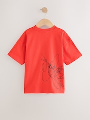 Red Sequin Spiderman Short Sleeve T-Shirt (3-16yrs) - Image 8 of 10