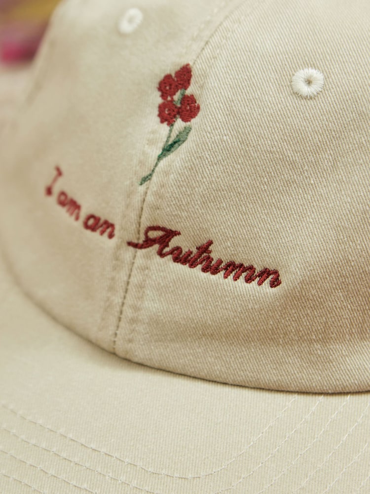 Personalised "I Am an Autumn" Adult Cap in Natural by Made Yours - Image 2 of 3 Personalised "I Am an Autumn" Adult Cap in Natural by Made Yours - Image 2 of 3
