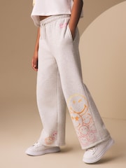Smiley World Grey Wide Leg Joggers (3-16yrs) - Image 1 of 5