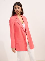 Roz coral - Friends Like These Boyfriend Blazer cu Lenjerie de pat - Imaginea 1 din 4