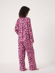 Hush Pink Brushed Cotton Animal Print Pyjamas - Image 3 of 6