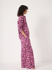 Hush Pink Brushed Cotton Animal Print Pyjamas - Image 4 of 6