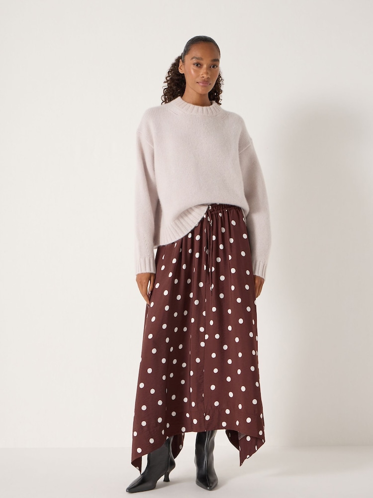 Hush Brown Air Flow Hanky Hem Skirt - Image 2 of 6