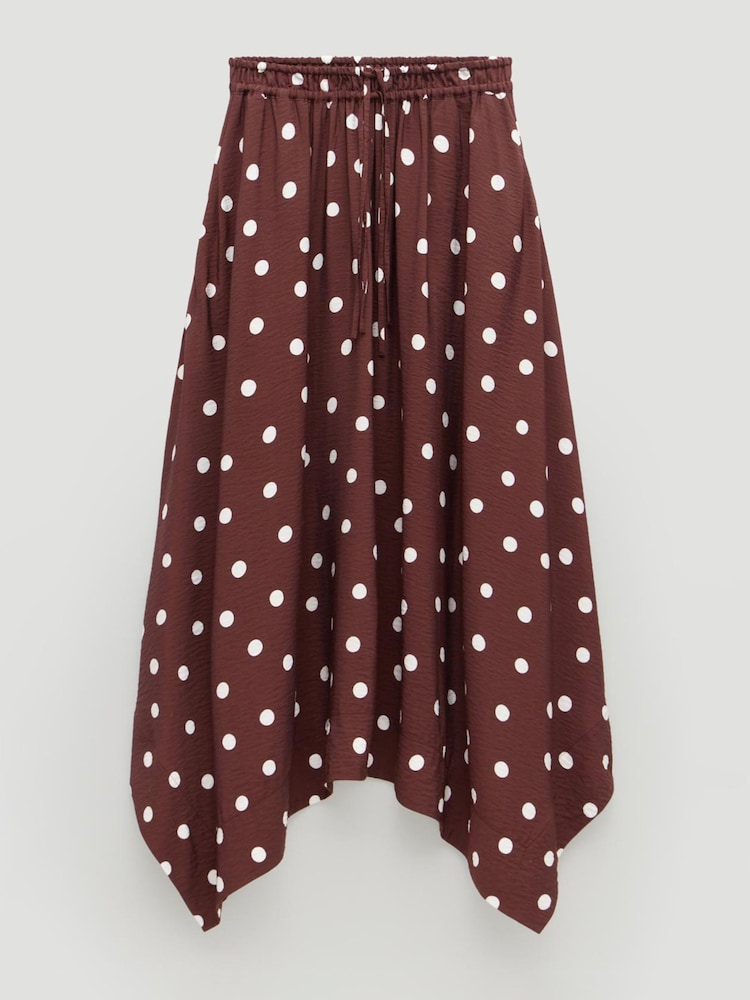 Hush Brown Air Flow Hanky Hem Skirt - Image 6 of 6