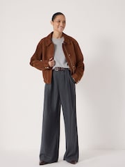 Hush Grey Adena Wide Leg Trousers - Image 3 of 4