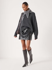 Hush Black Crackle Patent Mini Skirt - Image 2 of 5