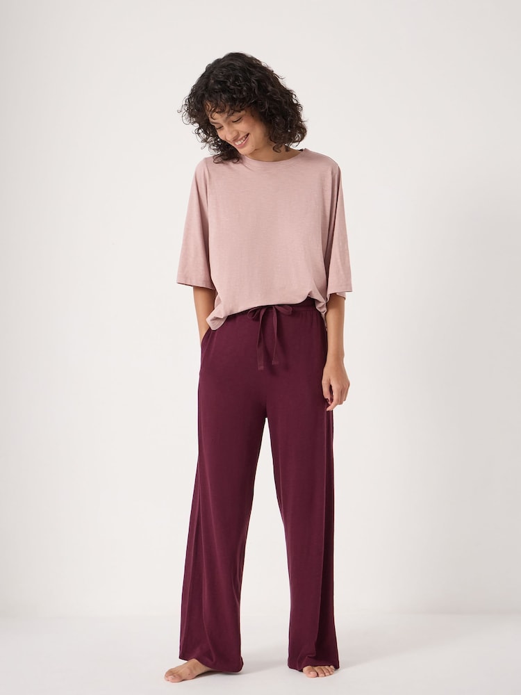 Hush Brown Midy Cotton Slub Contrast Cord Pyjamas - Image 1 of 5 Hush Brown Midy Cotton Slub Contrast Cord Pyjamas - Image 1 of 5