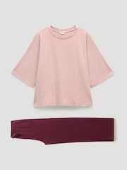 Hush Brown Midy Cotton Slub Contrast Cord Pyjamas - Image 5 of 5