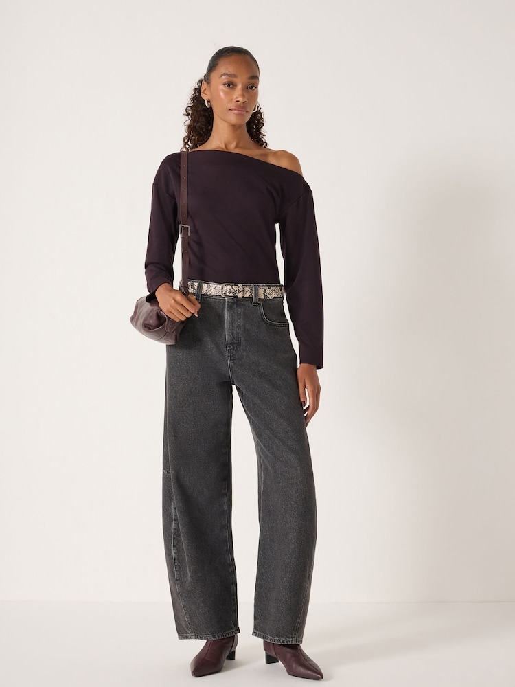 Hush Purple Off Shoulder Jersey Top - Image 2 of 4