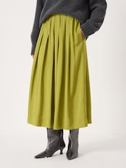 Hush Green Ivy Pleated Air Flow Midi Skirt - Image 3 of 6