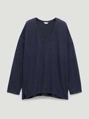 Azul - Blusa Hush Gillian Supersoft V-Neck - Imagem 1 de 1