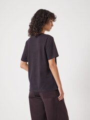 Hush Purple Metallic Graphic Cotton T-Shirt - Image 2 of 5
