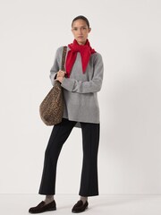 Hush Grey Longline Merino Wool Jumper - Image 2 of 6