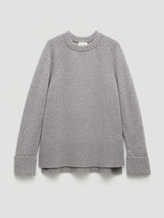 Hush Grey Longline Merino Wool Jumper - Image 6 of 6