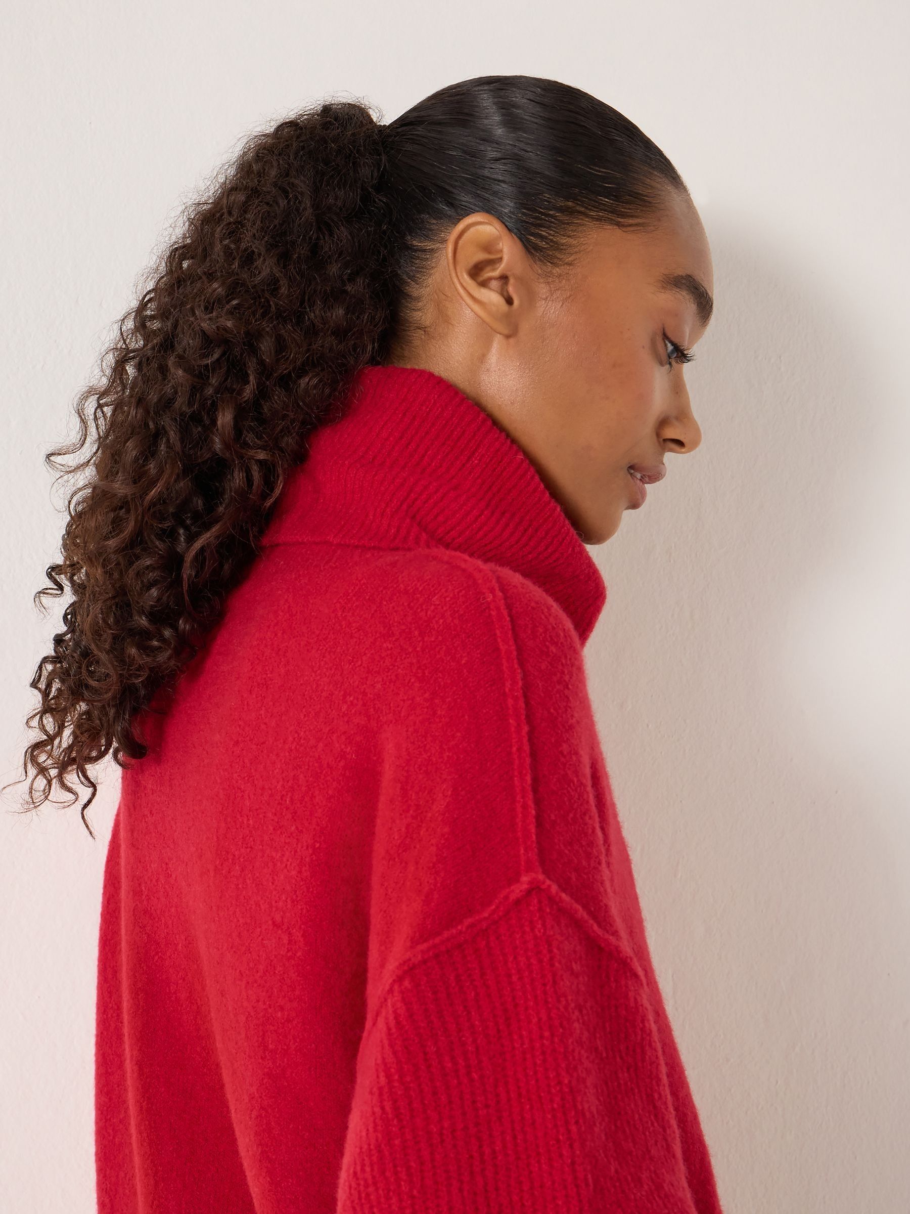 Buy Hush Red Meryl Roll Neck Jumper from Next USA