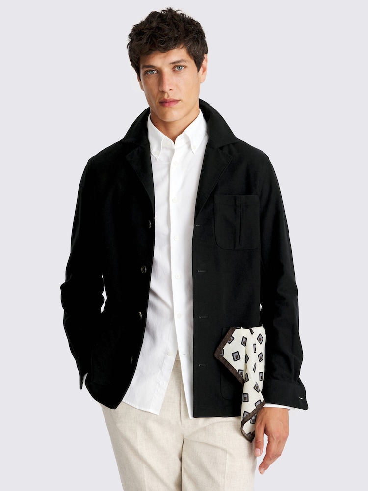 MOSS Black Moleskin Shacket - Image 1 of 4