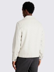MOSS Natural Flannel Overshirt - Image 3 of 5