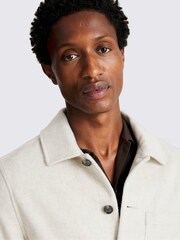 MOSS Natural Flannel Overshirt - Image 4 of 5