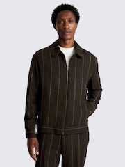 MOSS Brown Stripe Shacket - Image 1 of 4