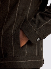 MOSS Brown Stripe Shacket - Image 4 of 4