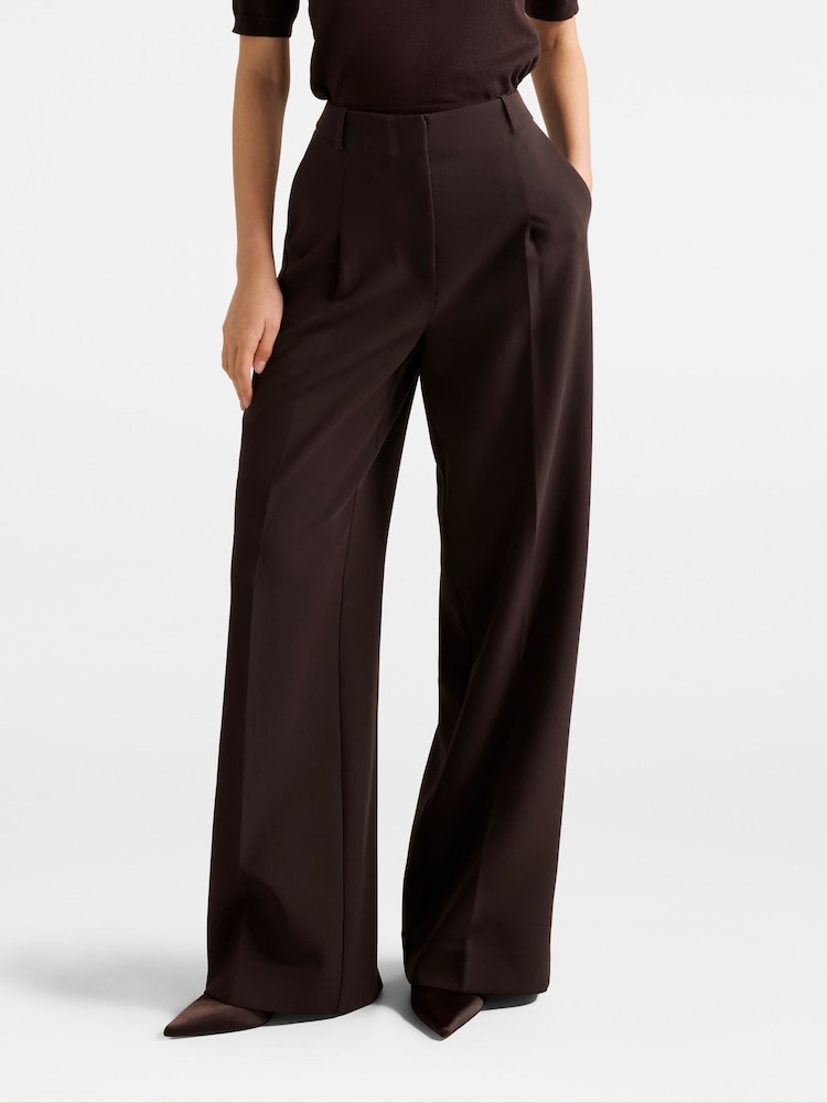 Forever New Brown Briony Wide Leg Pants - Image 1 of 5 Forever New Brown Briony Wide Leg Pants - Image 1 of 5
