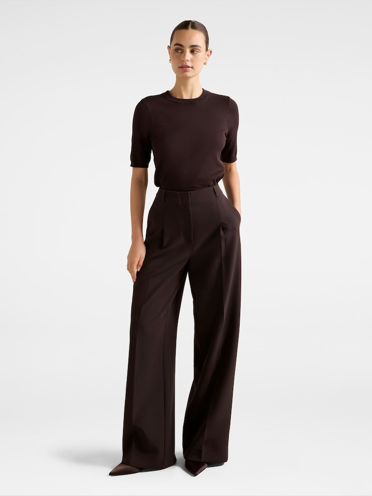 Forever New Brown Briony Wide Leg Pants - Image 5 of 5 Forever New Brown Briony Wide Leg Pants - Image 5 of 5