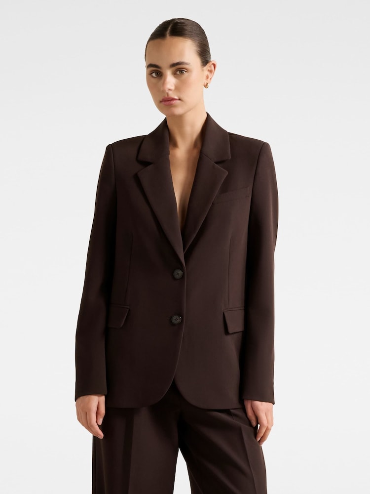 Forever New Brown Briony Single Breasted Blazer - Image 1 of 5