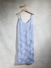 أزرق - Satin Jacquard Slip - صورة 6 من 8