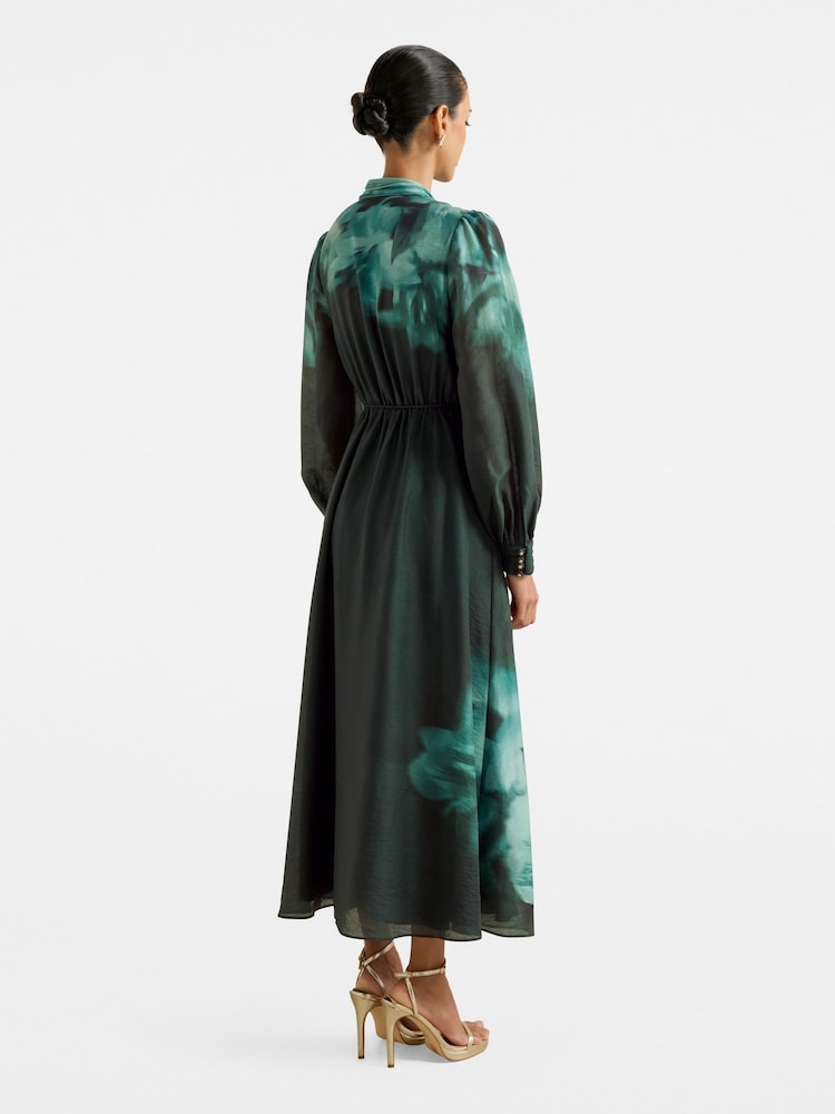 Forever New Camilla Petite Long Sleeved Midi Dress Contains Linen - Slika 2 iz 4