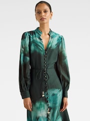 Forever New Camilla Petite Long Sleeved Midi Dress Contains Linen - Slika 3 iz 4