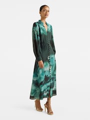 Forever New Camilla Petite Long Sleeved Midi Dress Contains Linen - Slika 4 iz 4