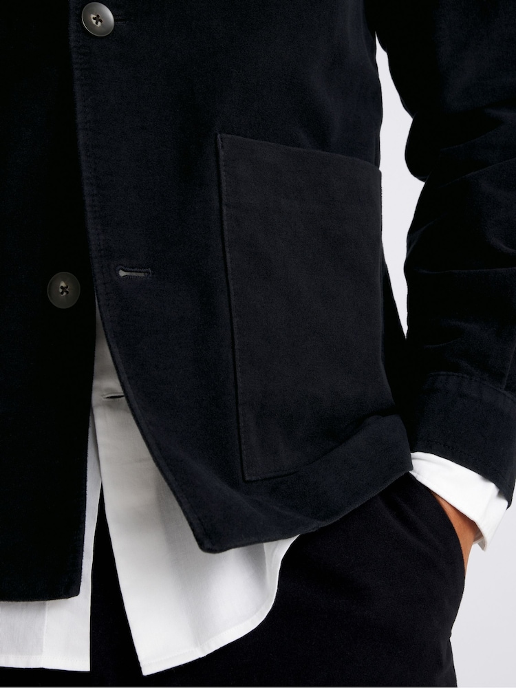 MOSS Black Moleskin Shacket - Image 4 of 4