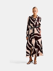 Forever New Elliana Printed Satin Midi Dress - Imagem 1 de 4