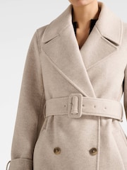 Forever New Natural Belle Short Wrap Coat - Image 3 of 5