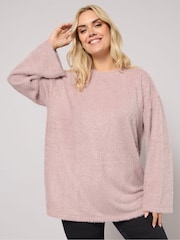 Rosa - Yours Curve Eyelash Jumper - Imagen 1 de 5