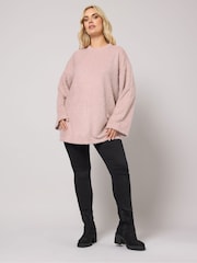 Rosa - Yours Curve Eyelash Jumper - Imagen 2 de 5