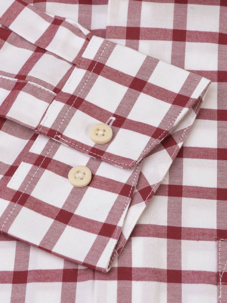 Brook Taverner Red Oxford Grid Check Shirt - Image 3 of 3 Brook Taverner Red Oxford Grid Check Shirt - Image 3 of 3