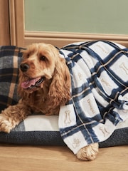 Made Yours White Personalised Dogs Checked Fleece Blanket - Image 1 of 4