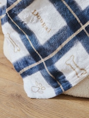 Made Yours White Personalised Dogs Checked Fleece Blanket - Image 2 of 4