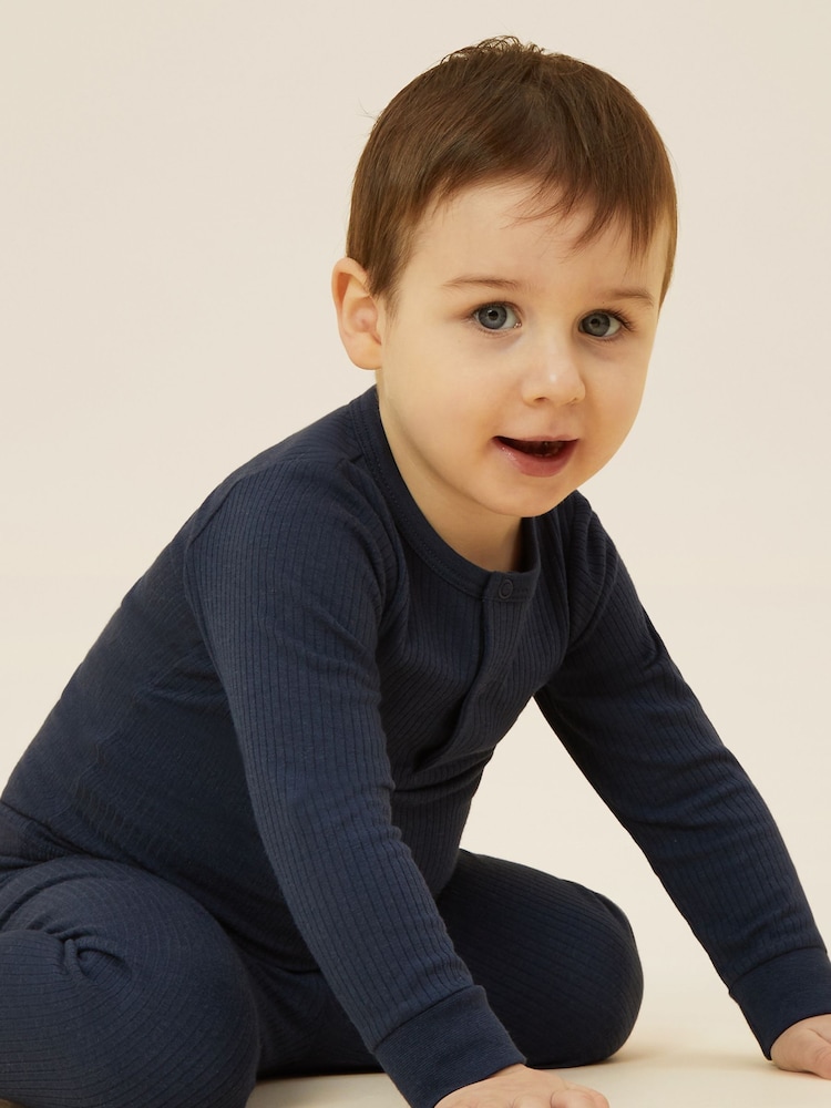 MORI Supersoft Ribbed Pyjamas Set - Image 2 of 5