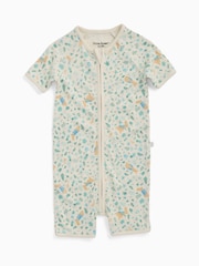 MORI Cream Peter Rabbit Short Sleeve Zip Up Rompersuit - Image 4 of 4