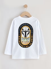 White Mandalorian Long Sleeve T-Shirt (3-16yrs) - Image 2 of 4