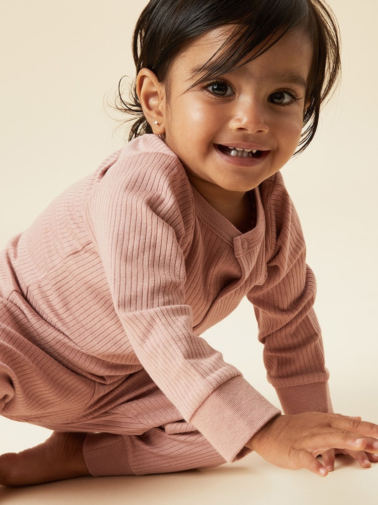 MORI Supersoft Ribbed Pyjamas Set - Image 1 of 5 MORI Supersoft Ribbed Pyjamas Set - Image 1 of 5